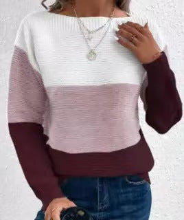 Cozy Colour-Block Knit Sweater