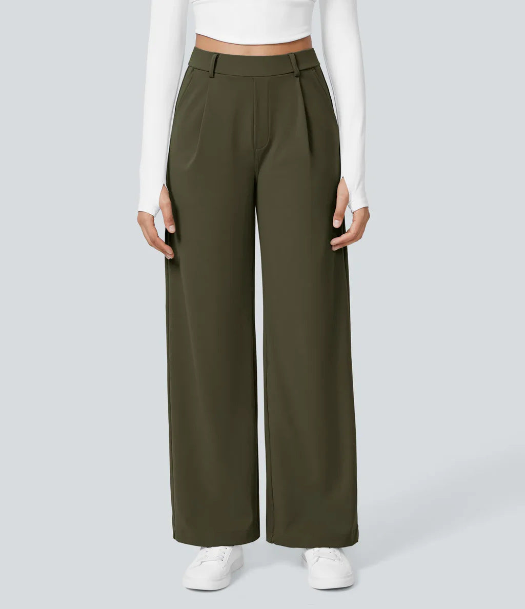 Charmie | Casual High Waist Straight Leg Pants