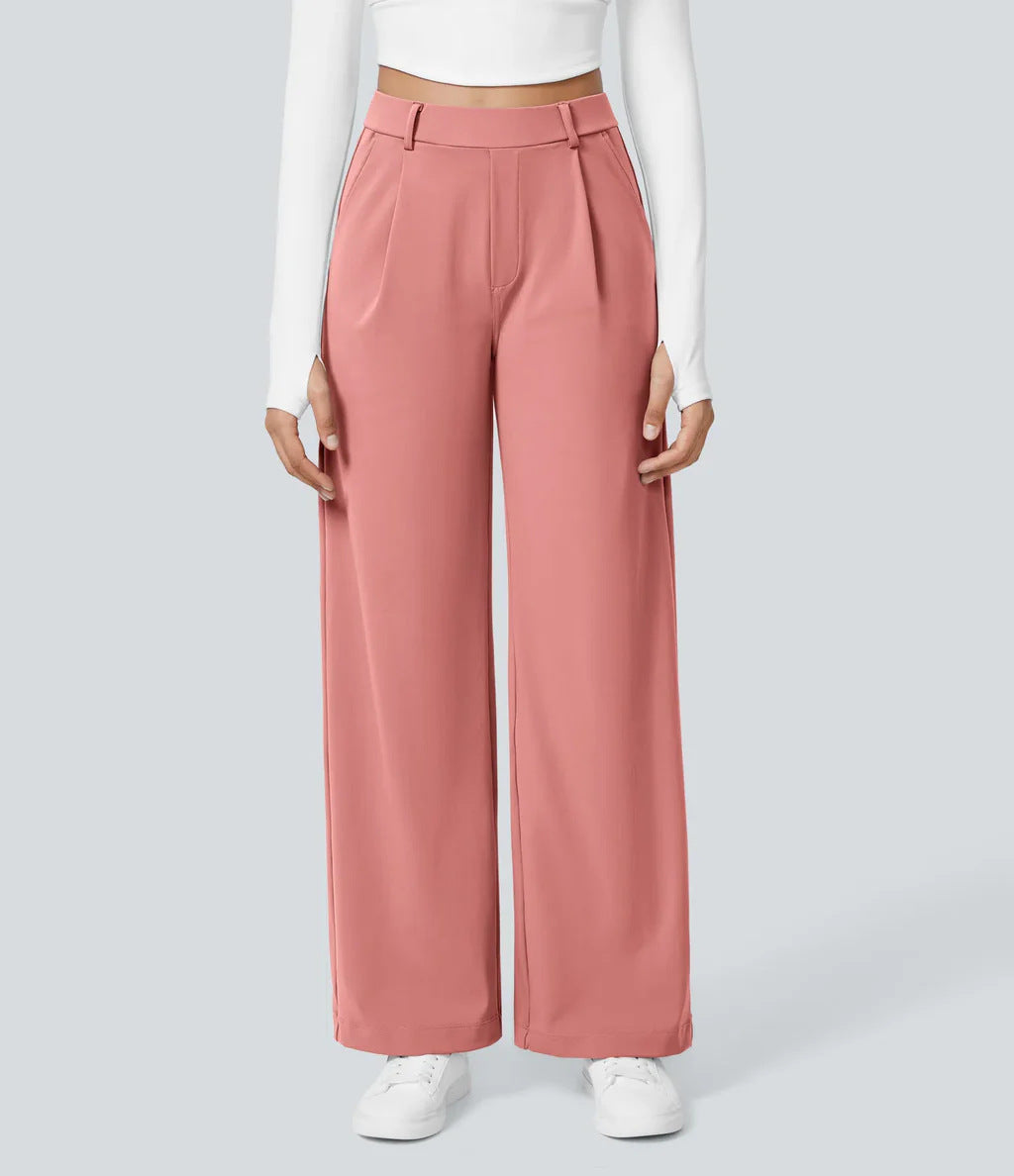Charmie | Casual High Waist Straight Leg Pants