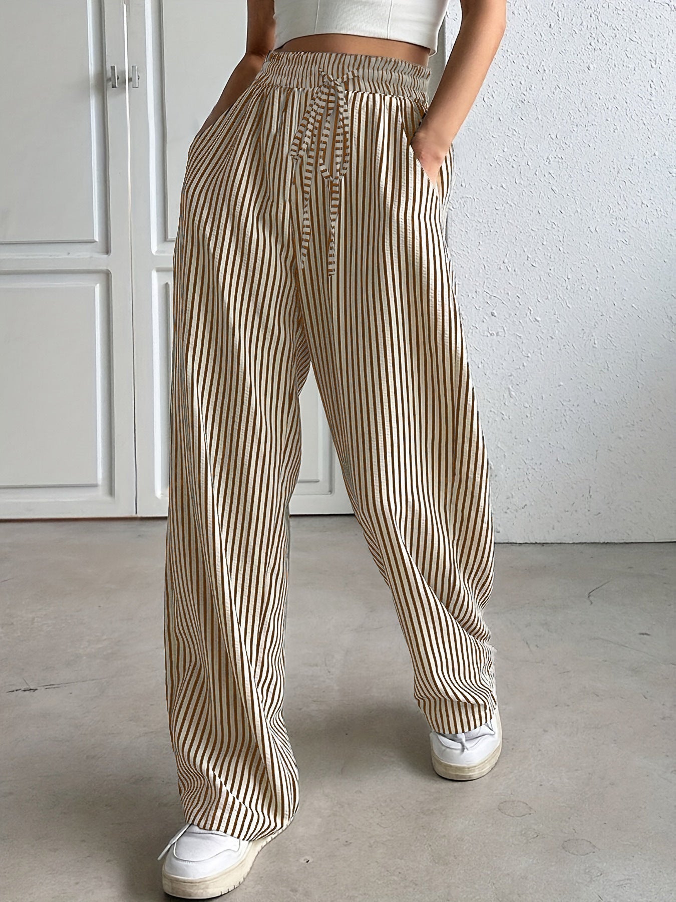 Emera | Relaxed Striped Trousers