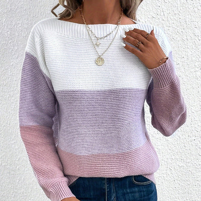 Cozy Colour-Block Knit Sweater