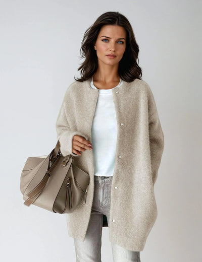 Mia | Wool and Button Fastening